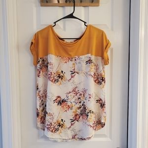Mustard floral top